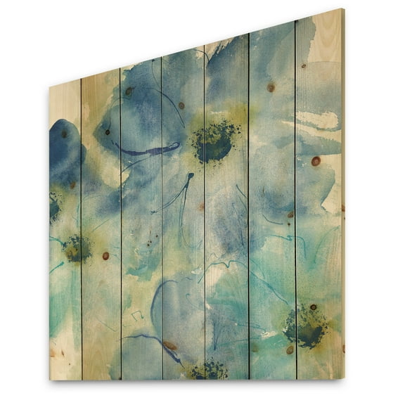 Designart 'Seashell Cosmos I' Cabin & Lodge Print on Natural Pine Wood