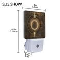thumbnail image 4 of Abstract Bronze Geometric Night Light 2 Pack LED Nightlight Plug into Wall Dusk to Dawn Sensor Soft White, 4 of 7