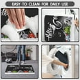 thumbnail image 5 of Funny Monsters Bath Mat 20"x32" Non Slip Quick Dry Super Water Absorbent Bathroom Floor Mat Black and White Thin Bathroom Rug Fit Under Door, 5 of 6