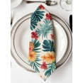 thumbnail image 2 of nqOlkjepod Palm Tree Pineapple Cloth Napkins Set of 4 Reusable Dinner Napkins, Red Orange Floral Summer Cocktail Napkin Washable Table Napkins for Wedding/Holiday Party/Baby Shower 20"x20", 2 of 8