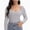 Gray, variant on Women's Scoop Neck Long Sleeve Slim Fitted Casual Basic Crop Top