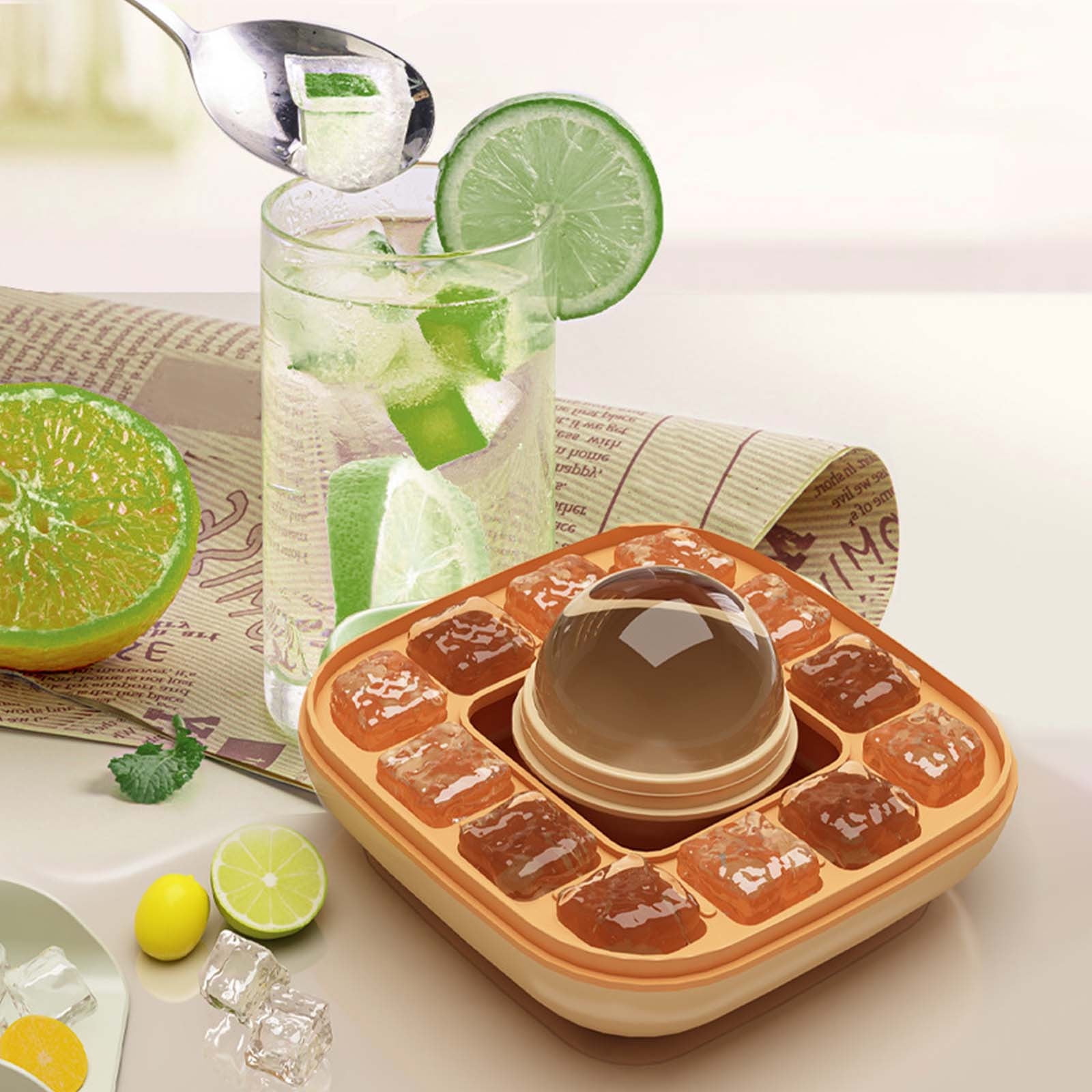 PGYONG Ice Tray with Lid Food Grade Homemade Ice Box Home
