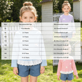 thumbnail image 3 of Emitonse Toddler Boys Girls Long Sleeve Tees Girls' Cute Casual Bow Knotted Lace Edge Cardigan Top For Babies Long Sleeved Pink,Size 3-4 Years, 3 of 7