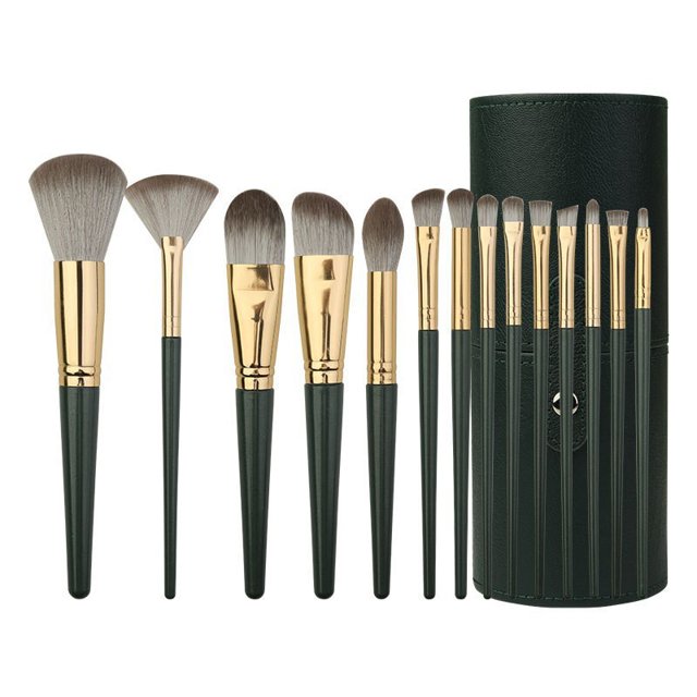Soporte para cepillos de maquillaje, organizador de viaje para cepillos y accesorios de maquillaje (Negro)