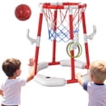 thumbnail image 2 of Poolside Basketball & Ringtoss Game Toy, Swimming Pool Basketball Hoop with 4 Balls &4 Rings, Basketball Toy for Kids 3+, 2 of 9