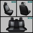 thumbnail image 4 of Fit For Subaru Forester Outback Car Seat Covers, 5 Seat Leatherette Front Back Seat Cushion Protector for Subaru Legacy Impreza Ascent Solterra Black&Gray, 4 of 10