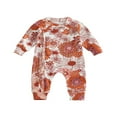 thumbnail image 1 of MesaSe Bébé Automne Hiver Romper Manches Longues Col Imprimé Floral Fermeture Éclair Combinaison, 1 of 9