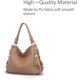 thumbnail image 3 of Bolso de mano para mujer, bolso de hombro grande a la moda, bandolera de cuero, bolso de compras de viaje, bolso de mano con borlas caqui kaili Sencillez, 3 of 5