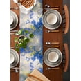 thumbnail image 2 of Blue Spring Floral Table Runner 108 Inches, Botanical Summer Flowers Farmhouse Bed Runner Dresser Scarves Tabletop for Indoor Outdoor Parties/Ceremony/Banquet, 13"x 108", 2 of 8