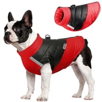 BadPiggies Waterproof Dog Coat Reflective Winter Warm Pet Vest Jacket Zipper Cold Weather Apparel for Small Medium Large Dogs