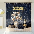thumbnail image 3 of Happy New Year Scottish Terrier Welcome 2025 Balloon Firework Party Shower Curtain Scottie Dog Lover Gifts Waterproof Bathroom Bathtub Curtain - 01014, 3 of 5