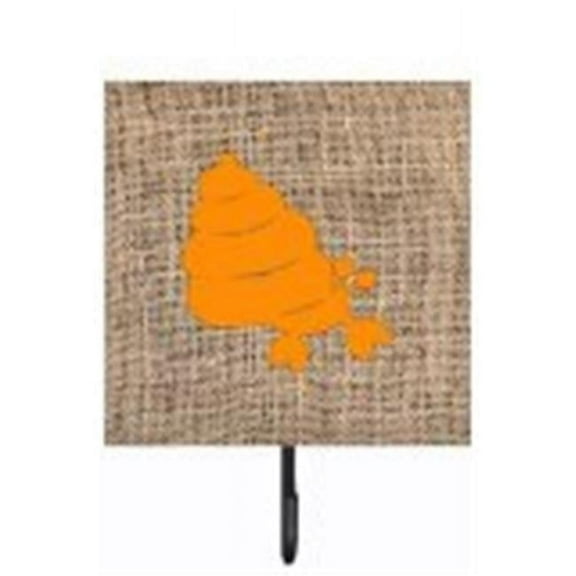 Carolines Treasures BB1092-BL-OR-SH4 Hermit Crab Burlap And Orange Leash Or Key Holder