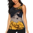 thumbnail image 1 of Balery Elegant Lady With Hat Camiseta sin mangas estampada ligera para mujer, tops de entrenamiento sin mangas, camisetas de yoga transpirables de secado rápido.-Large, 1 of 7