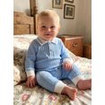 thumbnail image 4 of Cjfdfy Cute Baby Boy Spring Fall Winter Clothes Bewborn Baby Boy Going Home Outfit 0 3 6 12 18 Months Textured Collared Romper Long Sleeve Half Button-up One Pieces Jumpsuit, 4 of 9