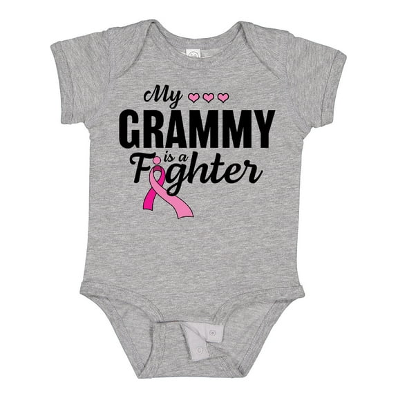 Inktastic Breast Cancer Awareness My Grammy is a Fighter Boys or Girls Baby Bodysuit
