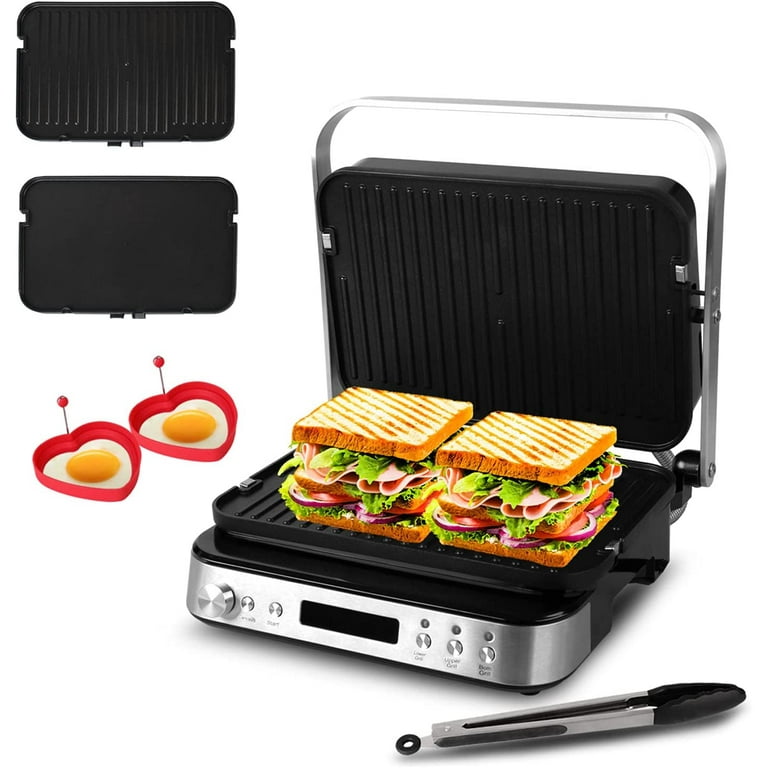 modstå Skabelse Bedre Artestia Electric Indoor Searing Grill-Electric Grill of Cooking  Gifts,1600W smokeless grill indoor with Removable Plates, Multifunction  Press Sandwich Maker - Walmart.com