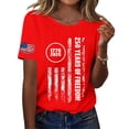 thumbnail image 4 of YVNAURA America's Semiquincentennial 250 Years Women's Short Sleeve Tee Under $15 2026 Independence Day Top USA Retro Flag Graphic Shirt for 4th of July, 4 of 6