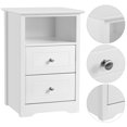 thumbnail image 4 of Yaheetech Multifunctional Side Table with 2 Drawers and 1 Cubby, White, 4 of 7