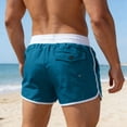 thumbnail image 4 of XIAONU Mens Swim Trunks Drawstring Waist Contrast Trim Quick Dry Board Shorts Water Resistant Beach Vacation Bottoms, 4 of 5