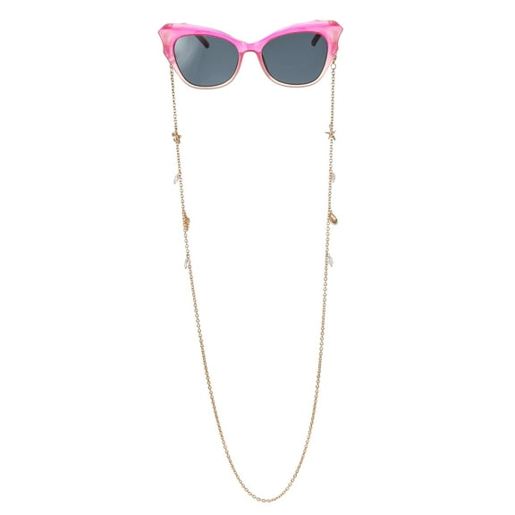 Packed Party Golden Charm Sunglasses with Chain, 2 Pieces
