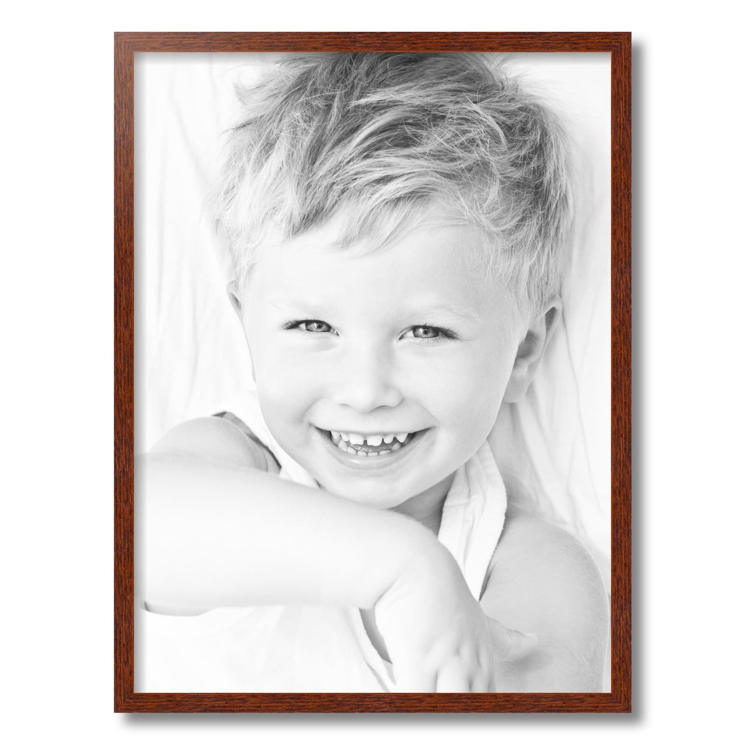 ArtToFrames 18x24 Inch Walnut Picture Frame, This Brown Wood Poster Frame is Great for Your Art or Photos, Comes with 060 Plexi Glass (4215)