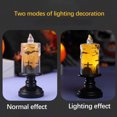 thumbnail image 6 of FEOLGEHLY 2 Pcs Halloween Pumpkin Candle Light, Halloween Snow Globe Candles Lighted Lamp, Flameless Candle Lihts LED Lamps Festival Decor Light for Halloween Party Table Centerpieces, 6 of 8