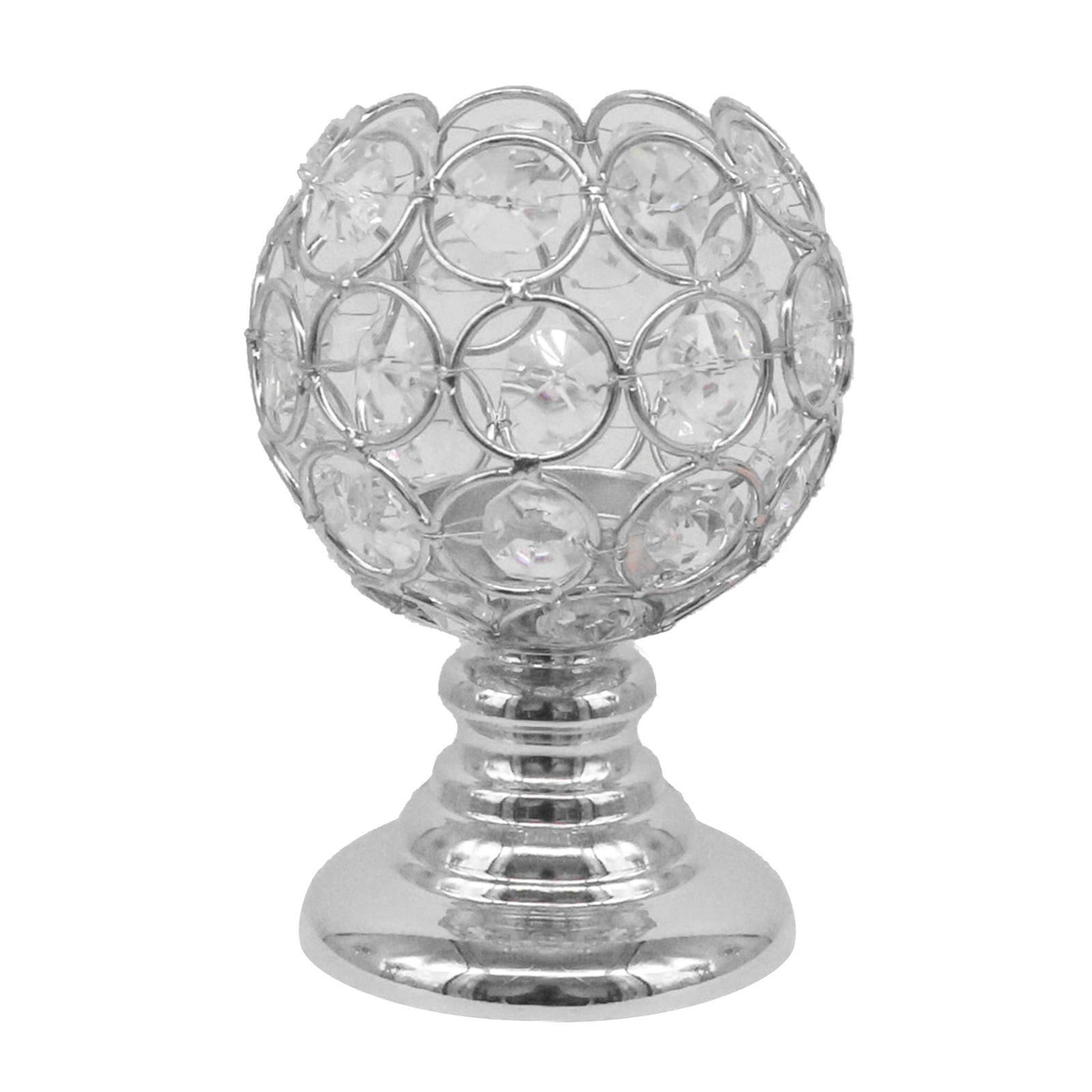 Crystal Candle Holders, Golden Candlesticks Table Centerpieces for