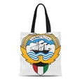 thumbnail image 1 of SIDONKU Canvas Tote Bag Emblem Kuwait of Arm Cutout Signs Symbol White Reusable Shoulder Grocery Shopping Bags Handbag, 1 of 1