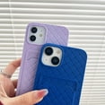 thumbnail image 6 of Compatible with iPhone Case,Cute Weave Texture Credit Card Slot Holder Wallet Protection Soft Shockproof Cover Phone Case (Blue,iPhone X/Xs), 6 of 9