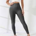 thumbnail image 7 of Yubnlvae High Waist Compression Yoga Pants - Booty Lifting Workout Leggings with Pockets - Thick Squat Proof Fitness Tights (XL-XXL) (Grey | XL), 7 of 7