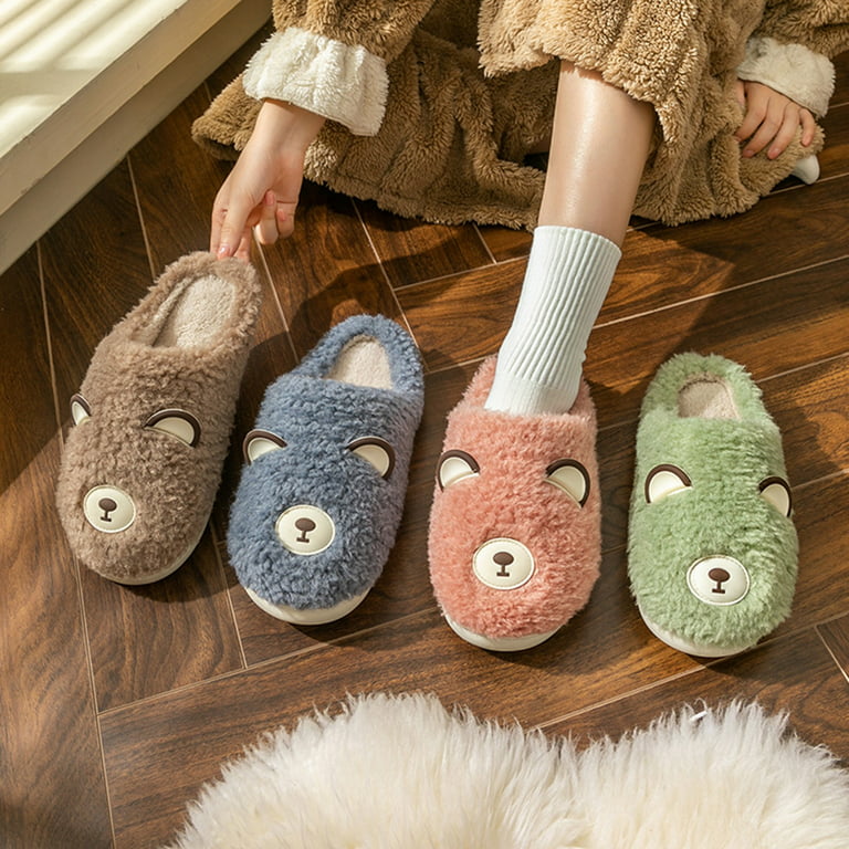 Men's Slippers Winter Warm Super Soft Fuzzy Non-Slip House Slippers,Creative  Gifts for Women Mom Girlfriend 