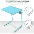 thumbnail image 4 of Portable Foldable 6 Height & 3 Tilt Angles Adjustable TV Tray Table TV Dinner Tray Sofa Desk for Home Office,Azure, 4 of 6