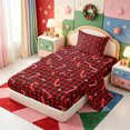 thumbnail image 2 of Manfei Kawaii Christmas Tree Twin Sheets,Xmas Holiday Season Bedding,3 Pieces,1 Flat Sheet,1 Fitted Sheet and 1 Pillowcase, 2 of 6