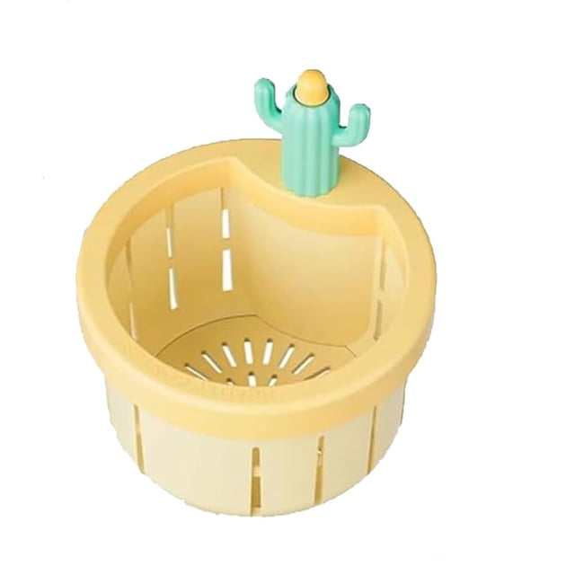 ¡Campaña con descuento!Protectores De Fregadero Multifuncionales con Cesta De Descarga Automática De Prensa, Filtro Colector De Desechos De Cocina De Cactus Lindo, Colador De Drenaje De Plástico Univ