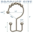 thumbnail image 5 of AmazerBath Shower Curtain Hooks Rings, Rust-Resistant Metal Double Glide Shower Hooks for Bathroom Shower Rods Curtains, Set of 12 Hooks - Matte Nickel, 5 of 7