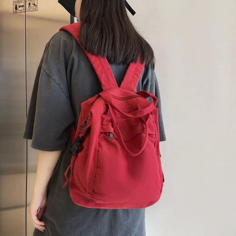 LinYooLi Small Boho Canvas Backpack for Women Vintage Style  display picture 1