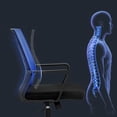 thumbnail image 5 of CL.HPAHKL Ergonomic Mesh Office Chair, Modern Executive Computer Desk Chair, Comfy Mid Back Swivel Task Chair with Fixed Armrests, Adjustable Height & Tilt for Home Office, Blue, 5 of 8