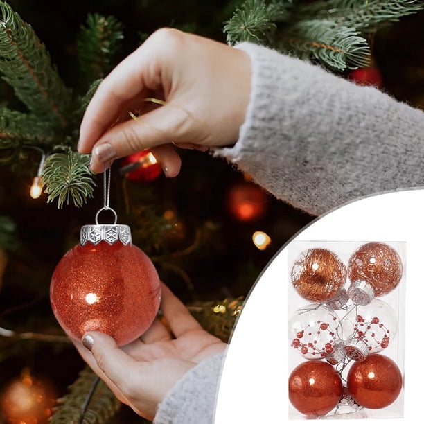 Xihbxyly Liquidación de Ropa de Mujer Adornos Navideños 6 Cm y 6 Piezas, Bolas para Árbol, Adorning Colgantes para Fiestas En El Hogar