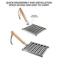 thumbnail image 6 of Aursykel Commercial Grade Stainless Steel Hot Dog Roller Rack with Hardwood Handle for Even Grilling BBQ Outdoor Camping Portable Sausage Brat Cooker Prevents Charring, 6 of 8