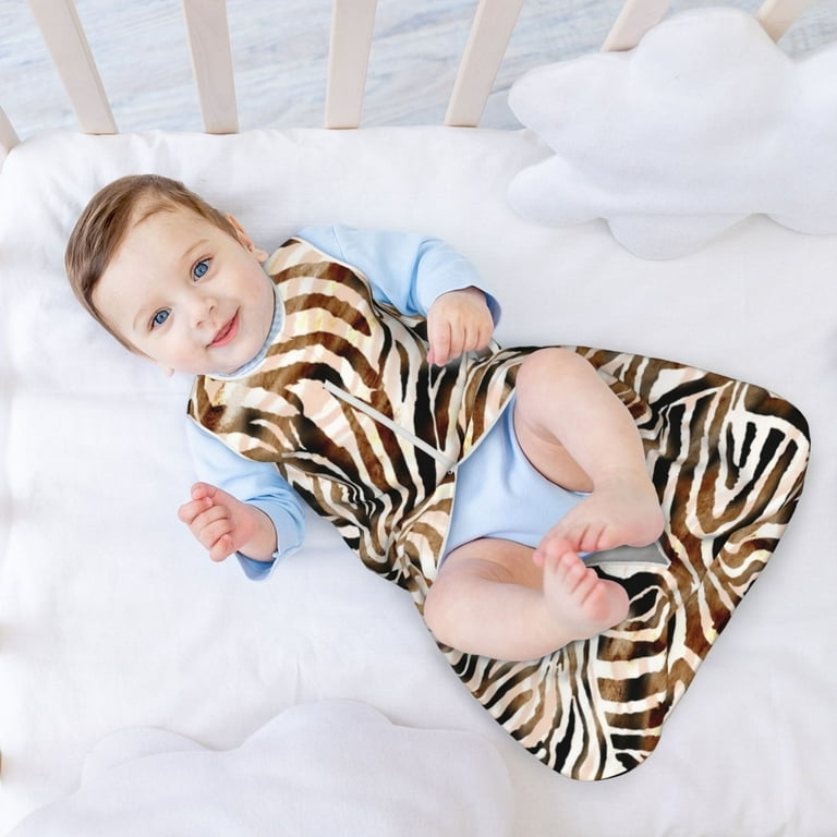 Tebeau Watercolor Zebra Print Baby Sleep Sack Baby Wearable Blanket Baby Swaddle Sleeveless Summer Baby Sleeping Bag Large Walmart