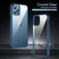 thumbnail image 2 of Crystal Clear Designed for iPhone 12 Pro Max Case, [Not Yellowing] [Military Grade Drop Tested] Shockproof Protective Phone Case Slim Thin Cover 5G 6.7 inch 2020, Blue, 2 of 5