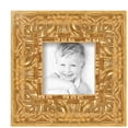 thumbnail image 2 of ArtToFrames 5" x 5" Antique Floral Gold Picture Frame, 5x5 inch Multi Wood Poster Frame (WOM-5169), 5 Pack, 2 of 6
