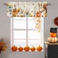 thumbnail image 6 of Fall Squirrel Valances for Windows, 54 x 18in, Pumpkin Sunflower Leaf Farmhouse Thanksgiving Rod Pocket Kitchen Valance Curtain Light Filtering Window Treatments for Living Room Bedroom, 1 Panel, 6 of 7