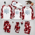 thumbnail image 6 of Mifsaly Matching Family Christmas Pajama Sets Xmas Snowflake Pjs 2 Piece Holiday Pullover Sleepwear Long Sleeve Nightwear Bright and Merry Plaid Pants 2025 Festival Loungewear Funny Gifts, 6 of 7