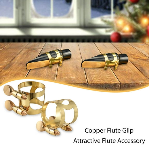 Alto Sax Ligature Brass Fastener Adjustable Double Screw Mouthpiece Clip Accessories