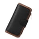 thumbnail image 1 of Billetera CLUCI de piel para mujer con bloqueo RFID, triple pliegue, negro/marrón, 1 of 6