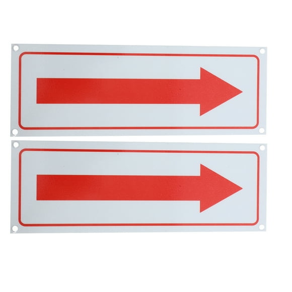 2pcs Arrow Signs Metal Arrow Indication Signs Aluminum Alloy Arrows Signs Directions Sign For School Indoor Outdoor Use