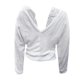 thumbnail image 2 of Gibobby Suéter Divertido de Manga Larga con Cuello Rojoondo Camisa de manga larga de franela de encaje sexy de otoño e invierno para mujer (Blanco, L), 2 of 3