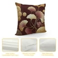 thumbnail image 4 of RUIYC Gold Art Pillow Covers Ginkgo Berries Leaves Square Throw Pillow Covers, Cozy Cushion Case for Men Women Boys Girls Holiday Home Decor, 4 of 5