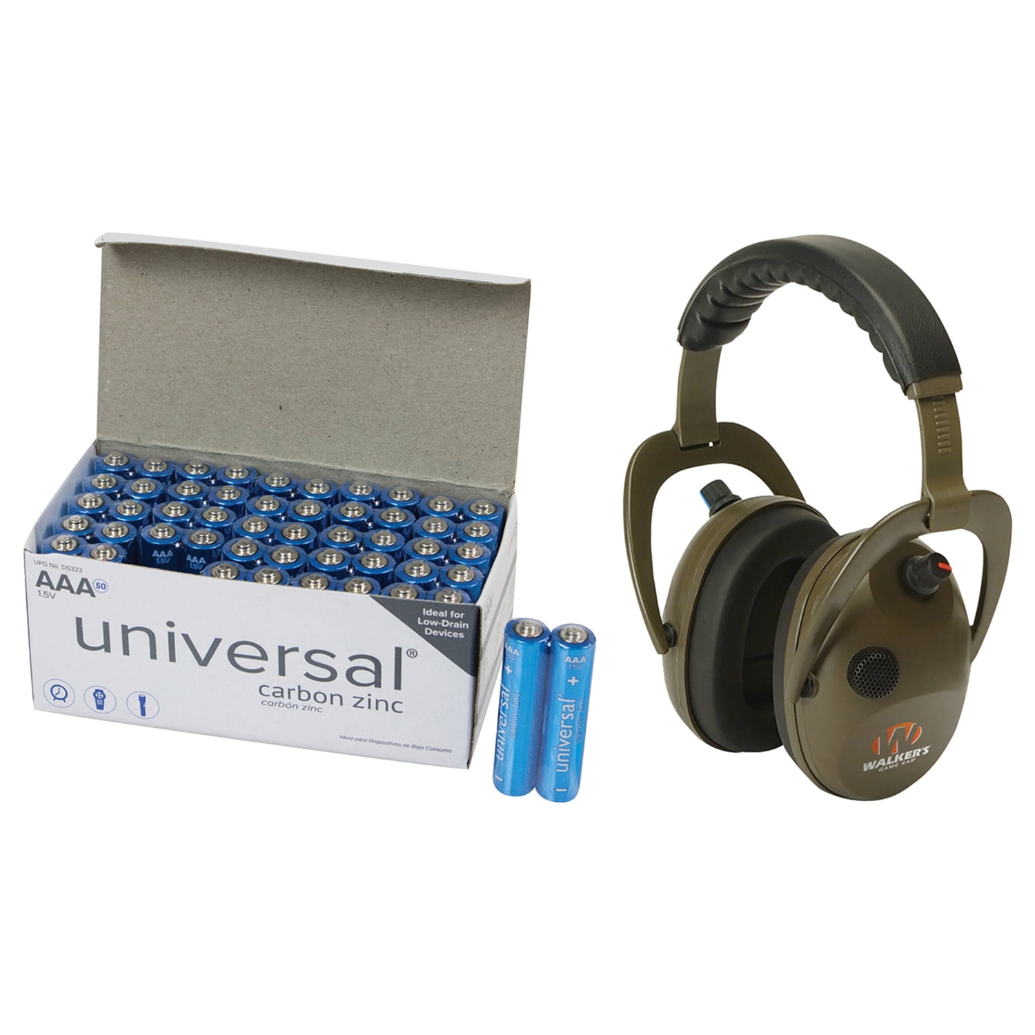 Walker's Game Ear GWPWREPMBN Alpha Power Muff DMax Green Headphones